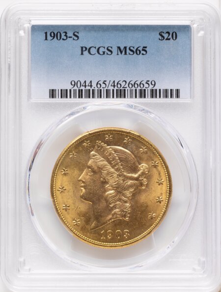 1903-S $20 65 PCGS