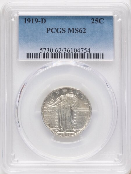1919-D 25C 62 PCGS