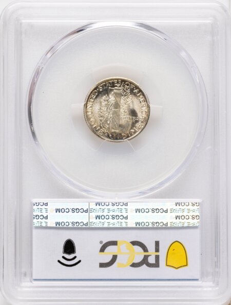 1938-D 10C, FB CAC PCGS Secure PCGS Plus 67 PCGS