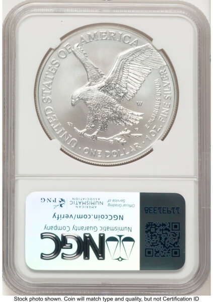 2024-W Burnished Silver Eagle 1 oz Mike Castle 70 NGC