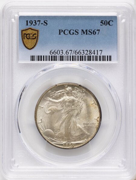 1937-S 50C PCGS Secure 67 PCGS