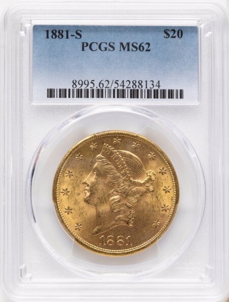 1881-S $20 62 PCGS