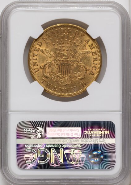 1875 $20 CAC 58 NGC