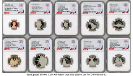 2026 10 Coin Semiquincentennial Clad Proof Set FDI America 250 Congress Building Label 70 NGC