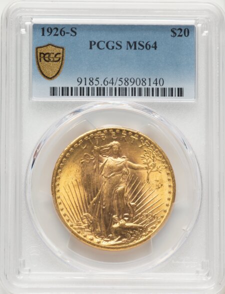 1926-S $20 PCGS Secure 64 PCGS
