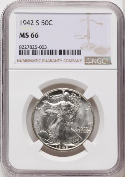 1942-S 50C 66 NGC