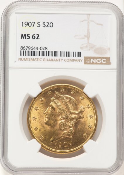 1907-S $20 62 NGC