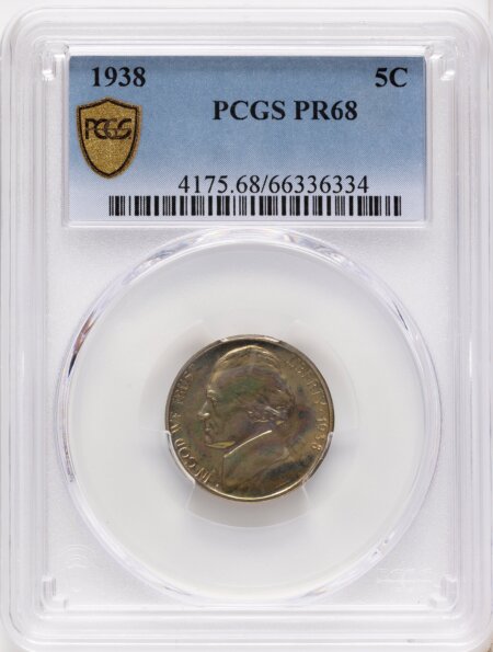 1938 5C PCGS Secure 68 PCGS