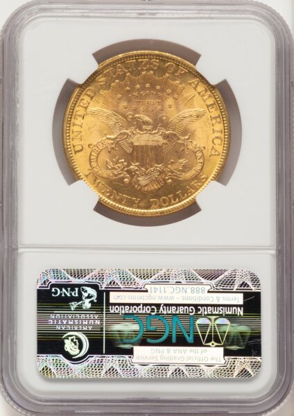 1895 $20 Brown Label 62 NGC