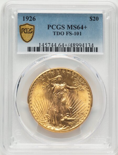 1926 $20 Tripled Die Obverse, FS-101, MS PCGS Secure 64 PCGS