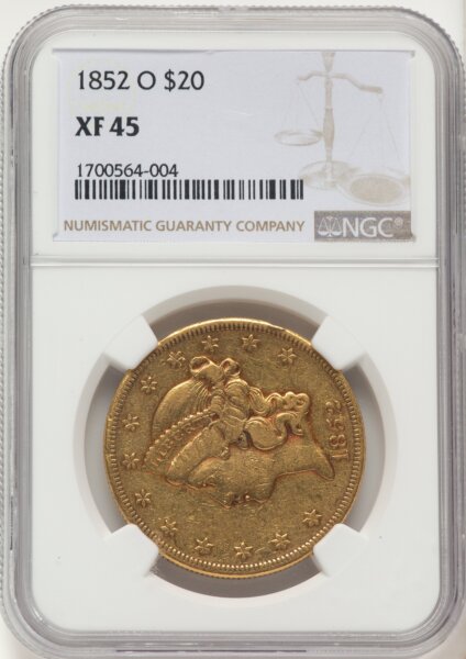 1852-O $20 45 NGC