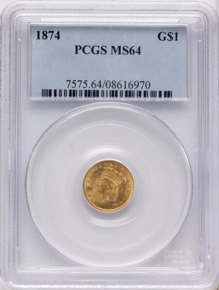 1874 G$1 64 PCGS