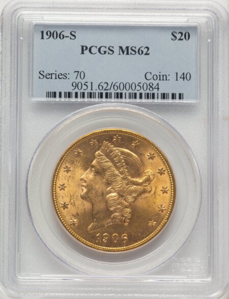 1906-S $20 62 PCGS