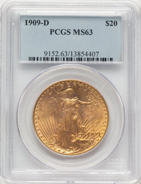 1909-D $20 63 PCGS