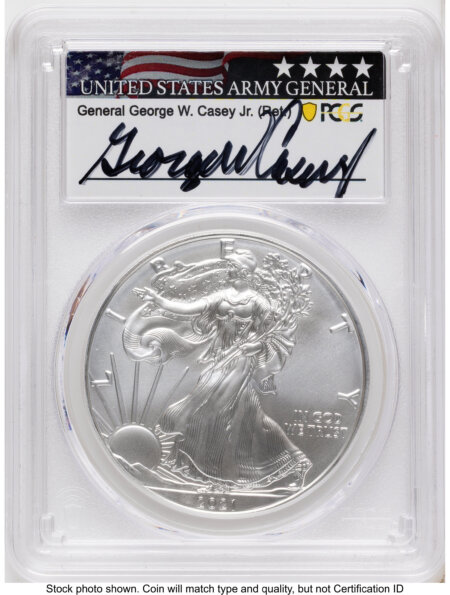 2021-(P) Silver Eagle Type 1 Emergency Production George Casey 70 PCGS