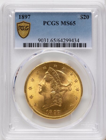1897 $20 PCGS Secure 65 PCGS
