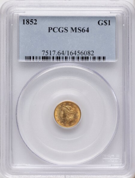 1852 G$1 64 PCGS