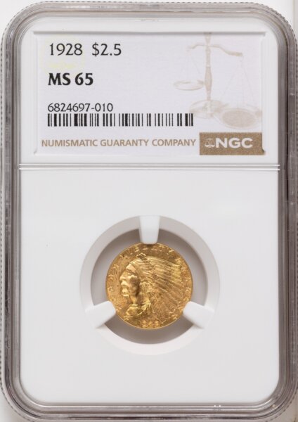 1928 $2 1/2 Brown Label 65 NGC