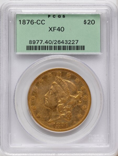 1876-CC $20 40 PCGS