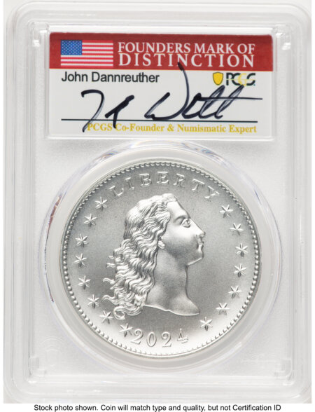 2024-(P) Silver 230th Anniversary Flowing Hair Medal AR John Dannreuther 70 PCGS