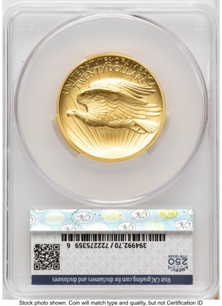 2026 2 Coin Best of the Mint 1907 Saint Gaudens $20 Gold 1 oz and Silver 1 oz Medal Set First Day of Delivery America 250 Flag Label 70 CACG