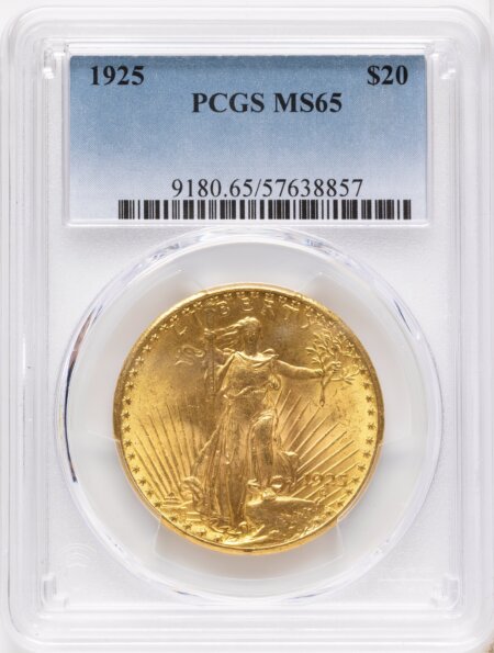1925 $20 65 PCGS