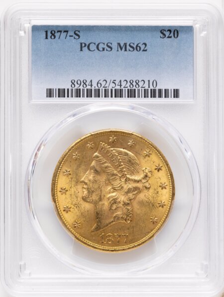 1877-S $20 62 PCGS