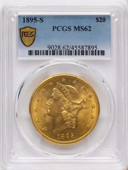 1895-S $20 PCGS Secure 62 PCGS