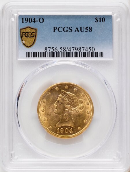 1904-O $10 PCGS Secure 58 PCGS