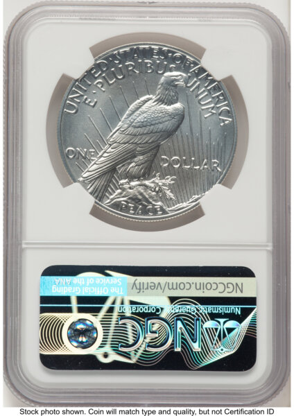 2021 S$1 Peace Dollar, MS Brown Label 70 NGC