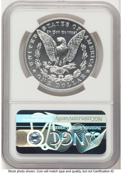 2021-D S$1 Morgan Dollar, MS FDI Morgan Label 70 NGC