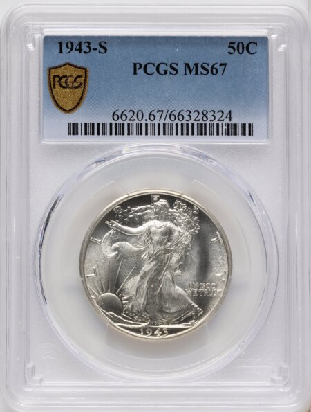 1943-S 50C PCGS Secure 67 PCGS
