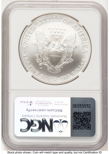 2007-W Burnished Silver Eagle 1 oz Jeff Garrett Red Book 70 NGC