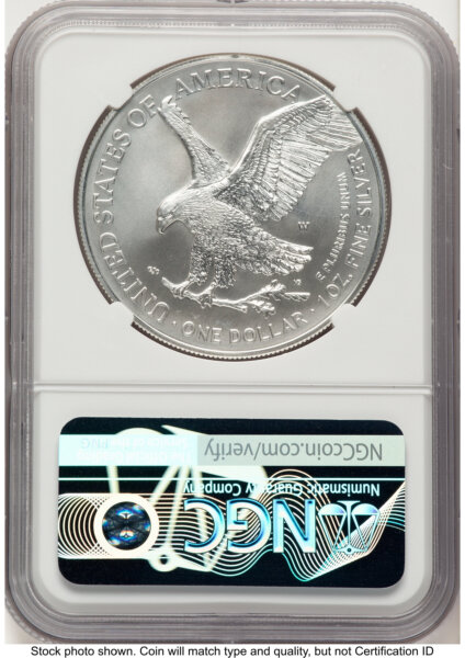 2021-W TY2 Burnished Silver Eagle 1 oz 2022 US Mint DC Releases Kenneth Bressett Red Book 70 NGC