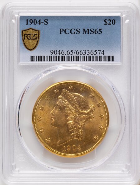 1904-S $20 PCGS Secure 65 PCGS