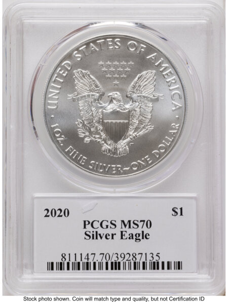 2020 Silver Eagle Gary Whitley 70 PCGS