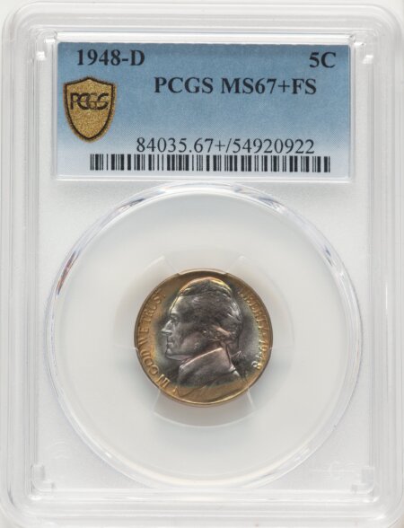 1948-D 5C, FS PCGS Secure PCGS Plus 67 PCGS