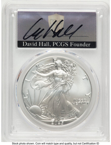 2025 Silver Eagle FDI David Hall 70 PCGS