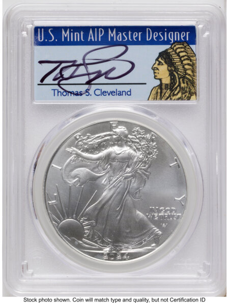 2024 Silver Eagle FS Thomas Cleveland Native American 70 PCGS