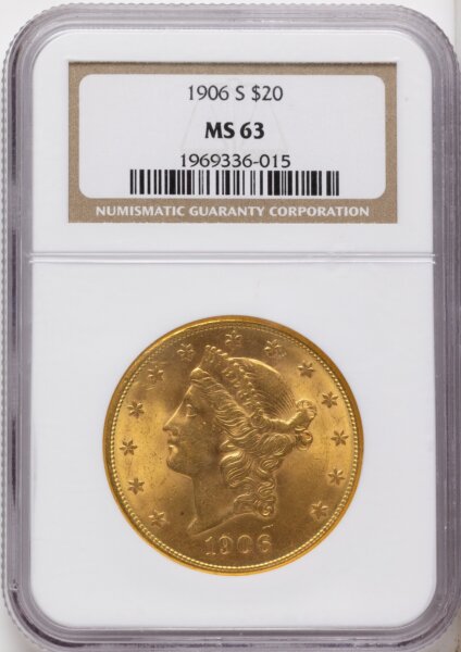 1906-S $20 63 NGC
