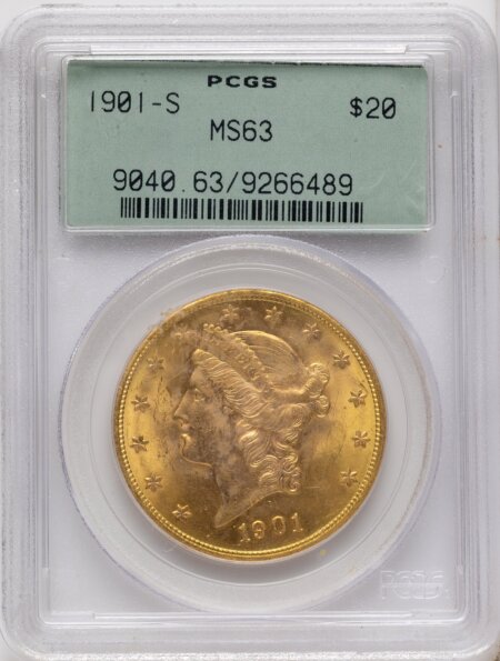 1901-S $20 63 PCGS