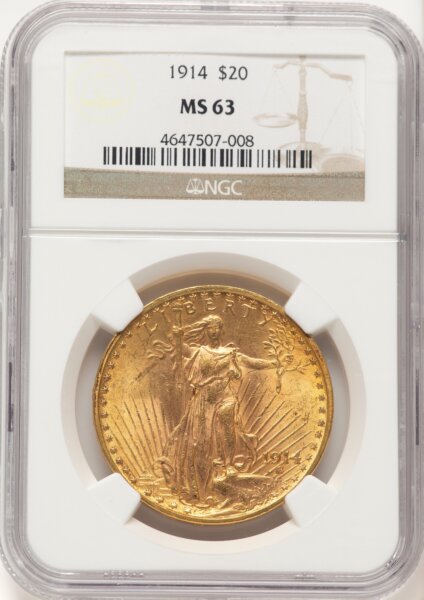 1914 $20 63 NGC