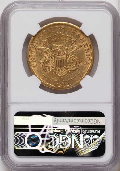 1860-S $20 53 NGC