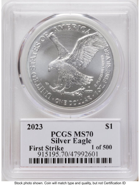 2023 Silver Eagle FS Thomas Cleveland Eagle with Sun 70 PCGS