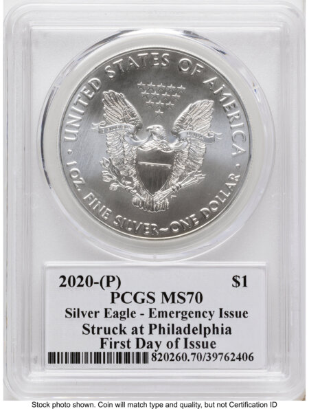 2020-(P) Silver Eagle Emergency Production FDI Gary Whitley 70 PCGS