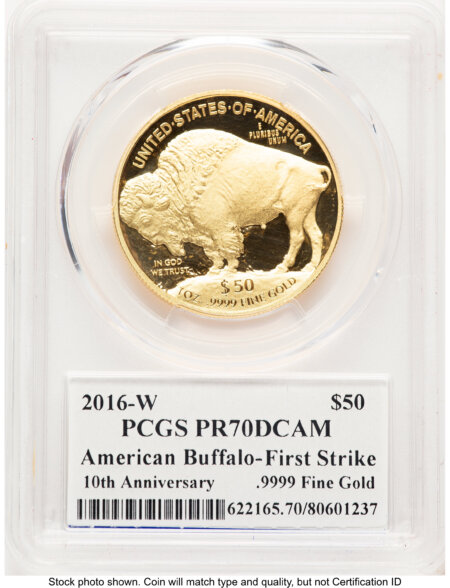 2016-W Proof Gold Buffalo 1 oz FS Ed Moy 70 PCGS