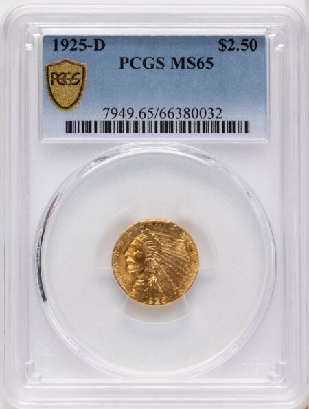 1925-D $2 1/2 65 PCGS