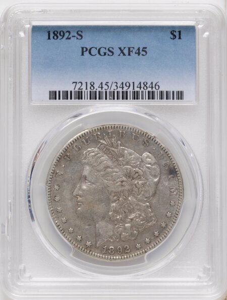 1892-S S$1 45 PCGS