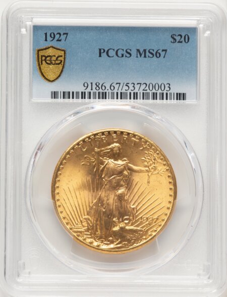 1927 $20 PCGS Secure 67 PCGS