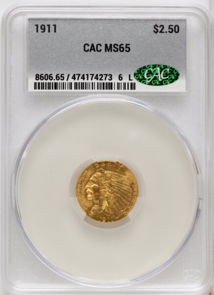 1911 $2 1/2 65 CACG